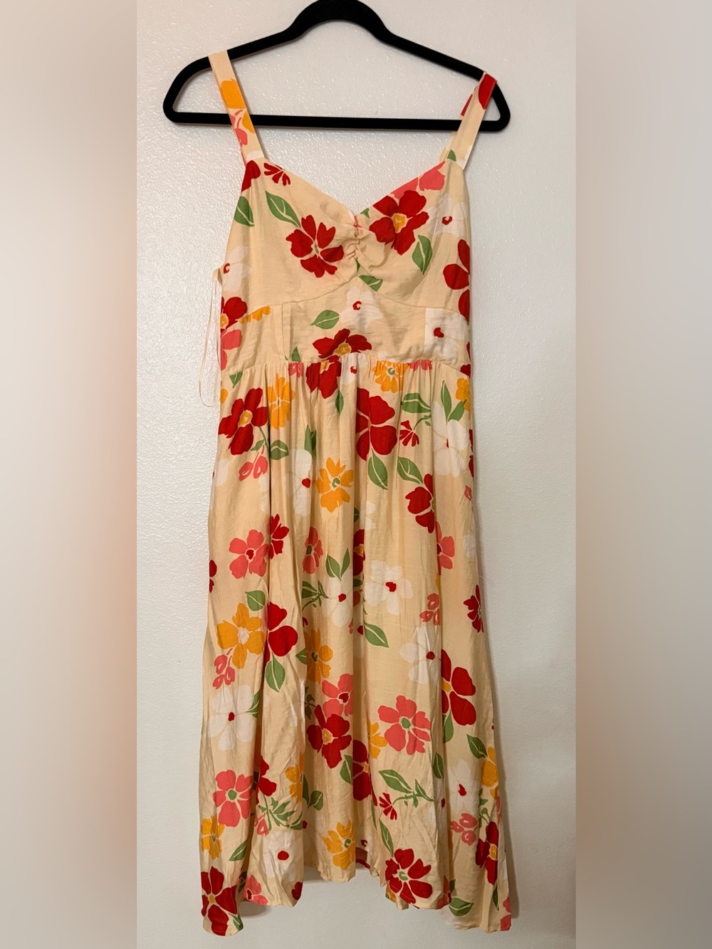 Market & Spruce NWT Floral Midi Dress L Retro Cottagecore Pockets